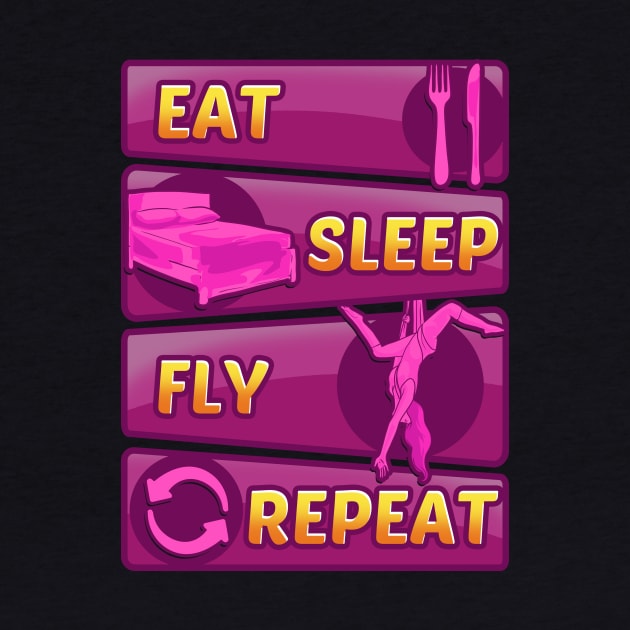 Eat Sleep Fly Repeat Aerial Yoga Silks by theperfectpresents